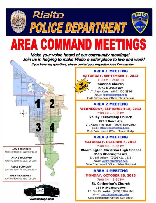 Area Commands End of 2013