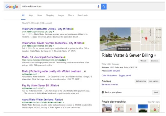 Rialto Water Services google